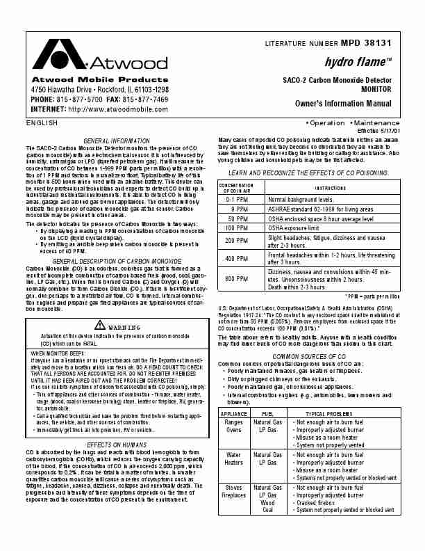 Atwood Mobile Products Carbon Monoxide Alarm SACO-2-page_pdf